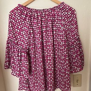 Blouse with mid arm length sleeves